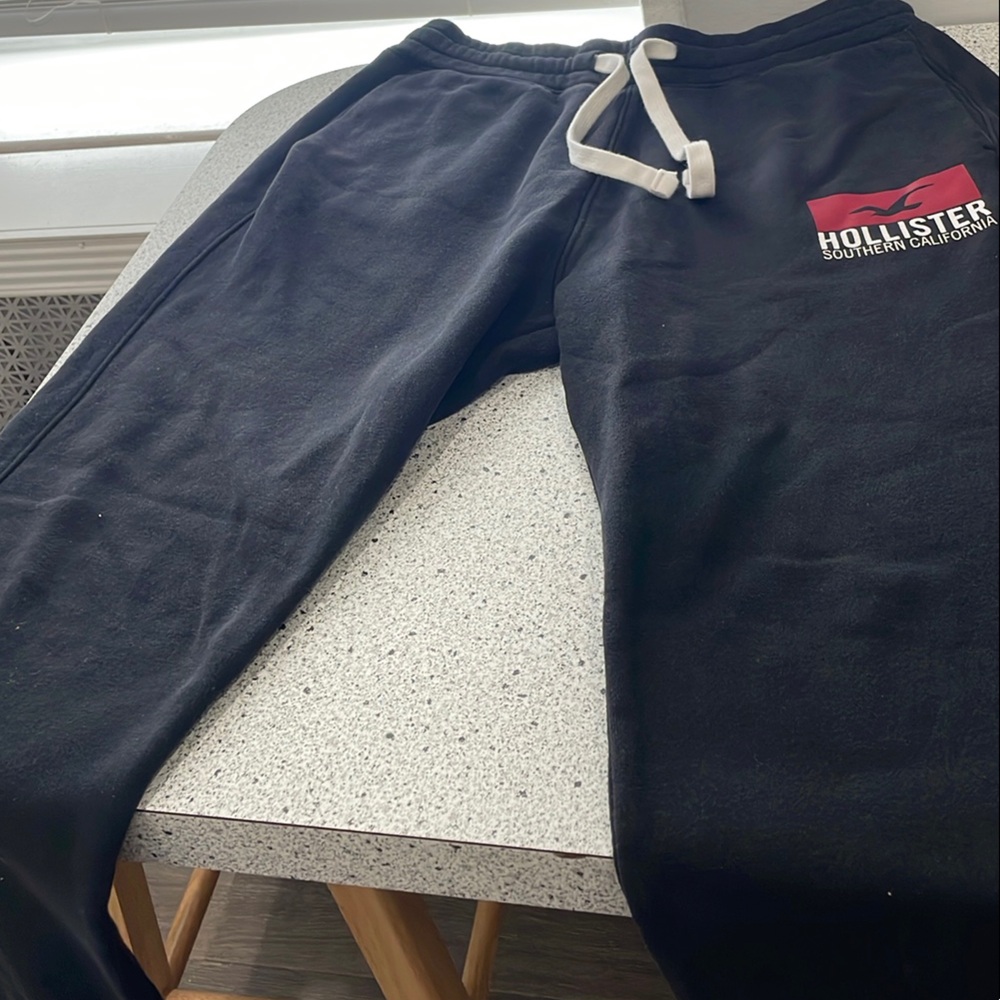 Hollister Black Joggers with Logo